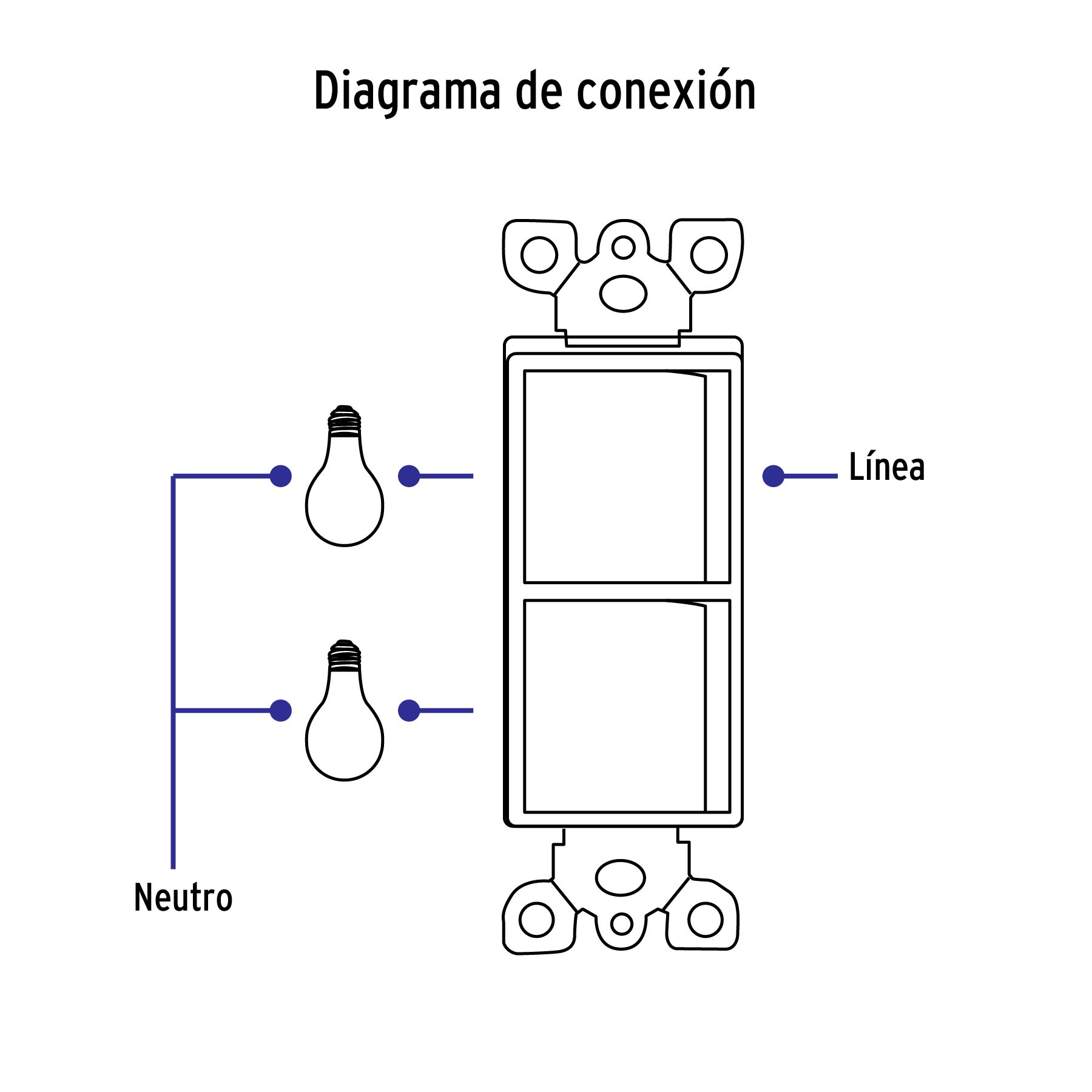 Interruptor dúplex, línea Classic - APDO-CL / 46006 Interruptor dúplex, línea Classic - APDO-CL / 46006