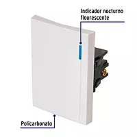 Interruptor de 3 vías, 3 módulos, línea Española, blanco - APSE3-EEB / 47050