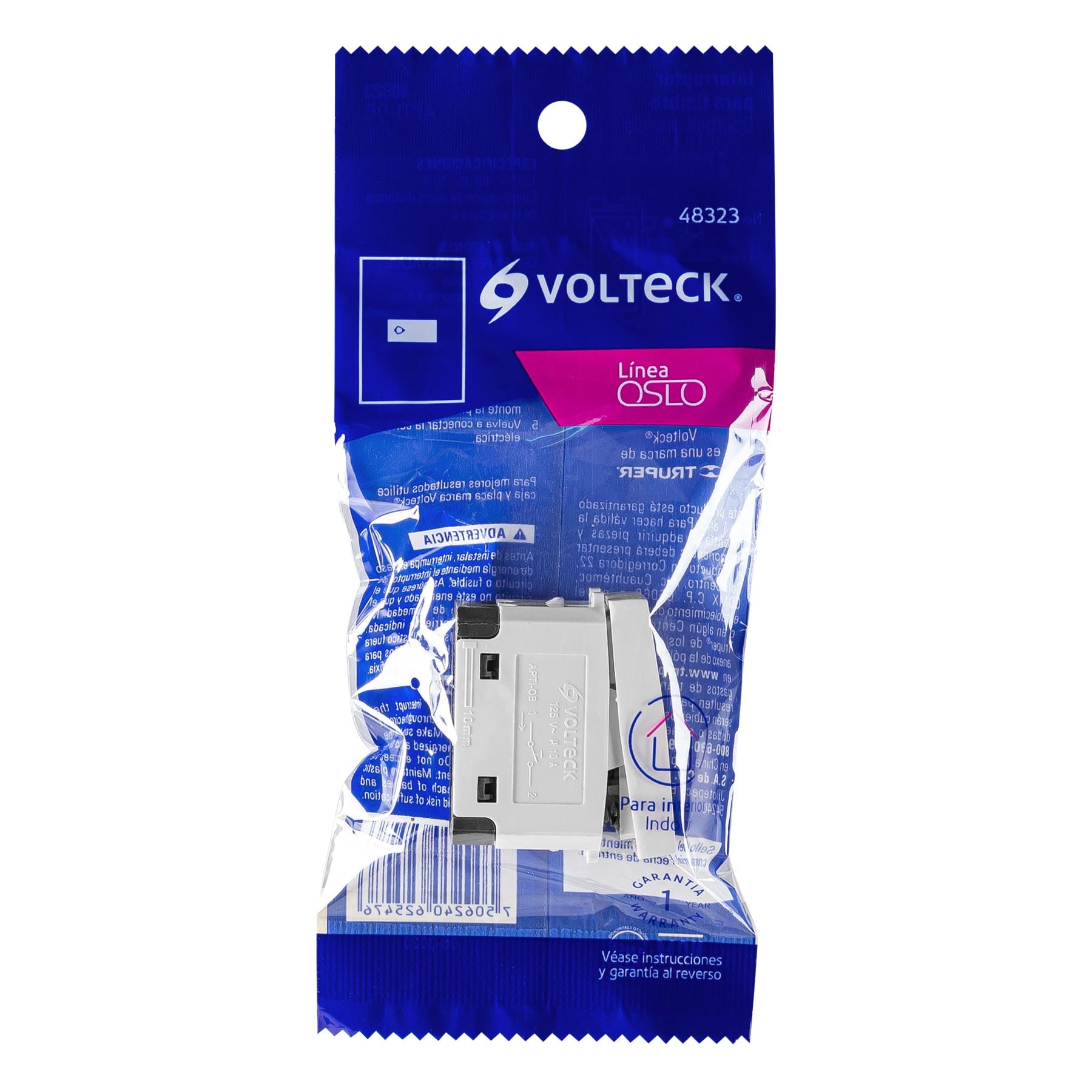Interruptor para timbre, línea Oslo, color blanco - APTI-OB / 48323 Interruptor para timbre, línea Oslo, color blanco - APTI-OB / 48323
