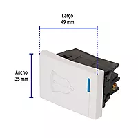 Interruptor para timbre, 1.5 módulos, línea Española, blanco - APTI15-EB / 47053