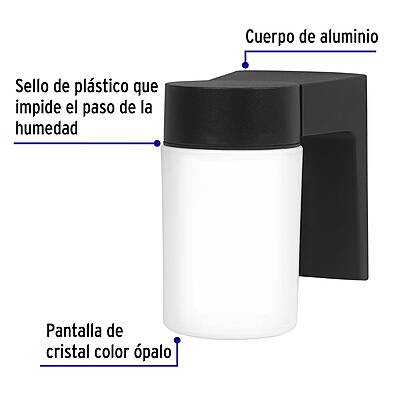 Arbotante de pared tipo vaso, lámpara no incluida, Volteck - 47287 - ARB-002S - Caja con 1 Pieza – Master 8 Arbotante de pared tipo vaso, lámpara no incluida, Volteck - 47287 - ARB-002S - Caja con 1 Pieza – Master 8