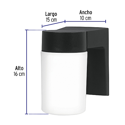 Arbotante de pared tipo vaso, lámpara no incluida, Volteck - 47287 - ARB-002S - Caja con 1 Pieza – Master 8 Arbotante de pared tipo vaso, lámpara no incluida, Volteck - 47287 - ARB-002S - Caja con 1 Pieza – Master 8