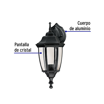Arbotante tipo farol tradicional suspendido p/exterior negro - 47291 - ARB-103S - Caja con 1 Pieza – Master 8 Arbotante tipo farol tradicional suspendido p/exterior negro - 47291 - ARB-103S - Caja con 1 Pieza – Master 8