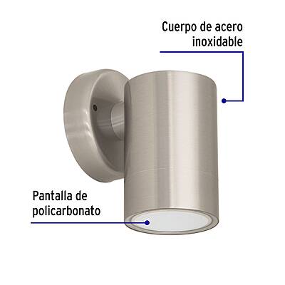 Arbotante satín de LED 5 W de acento 1 spot luz cálida - 48010 - ARB-202L - Caja con 1 Pieza – Master 20