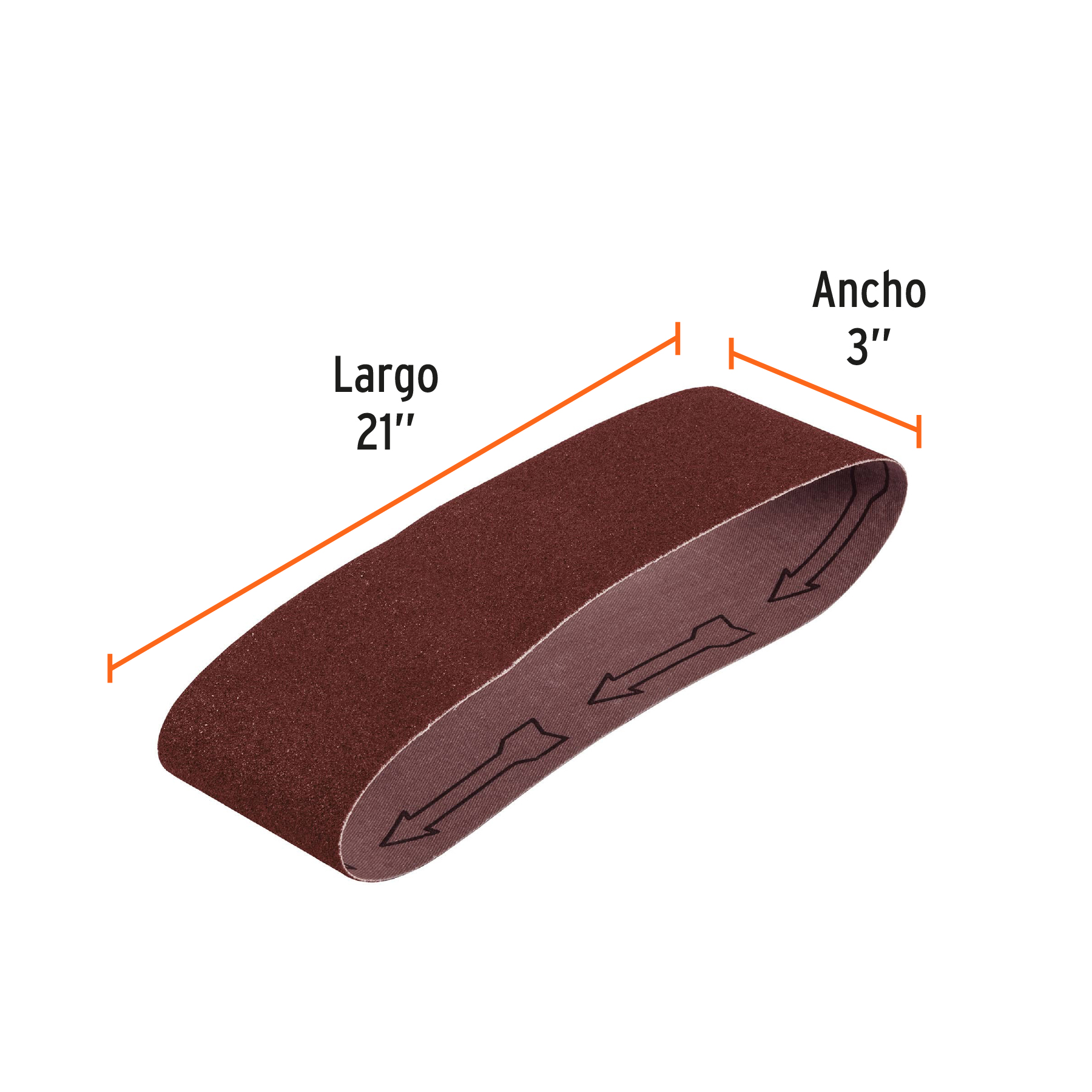 Cevik Imp3196 Bandas Abrasivas - 65x410mm Grano 80 - Pack 3 Unidades Accesorio Lijadora Eléctrica