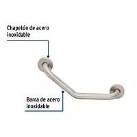 Barra angular de seguridad, acero inox, 1-1/4" x 40cm, FOSET - BARS-40A / 46887
