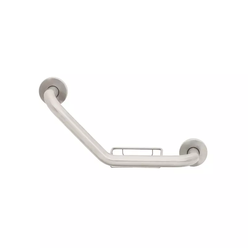Barra angular con jabonera, acero inox, 1-1/4" x 42cm, FOSET - BARS-40AJ / 46888