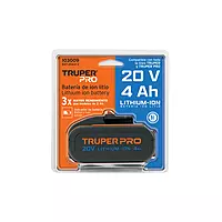 Batería ion litio, 20V, 4 Ah, TRUPER PRO, 103009 - BAT-20A4-2 Batería ion litio, 20V, 4 Ah, TRUPER PRO, 103009 - BAT-20A4-2