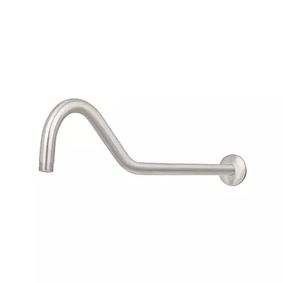 Brazo y chapetón tipo gancho para regadera, 50 cm, satinado - BCH-720N / 44509
