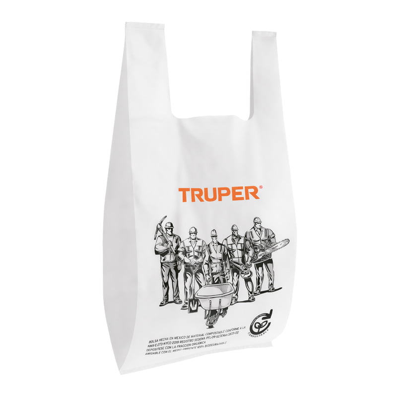100 bolsas plásticas biodegradables de 27 x 50 cm, Truper 68053 100 bolsas plásticas biodegradables de 27 x 50 cm, Truper 68053