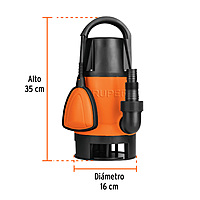 Bomba sumergible plástica para agua sucia 1-1/2 HP - BOS-1-1/2SP / 12604 Bomba sumergible plástica para agua sucia 1-1/2 HP - BOS-1-1/2SP / 12604