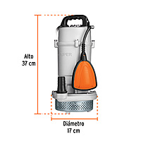 Bomba sumergible metálica para agua limpia uso rudo 1 HP - BOS-1LPX / 15003