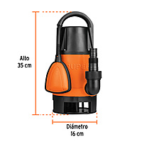Bomba sumergible plástica para agua sucia 1 HP - BOS-1SP / 12603 Bomba sumergible plástica para agua sucia 1 HP - BOS-1SP / 12603