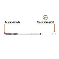 Broca plana de manita, 1/4' , Truper - BPT-1/4 / 11360