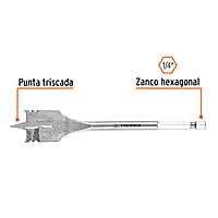 Broca plana de manita, 1' , Truper - BPT-1 / 11384 Broca plana de manita, 1' , Truper - BPT-1 / 11384