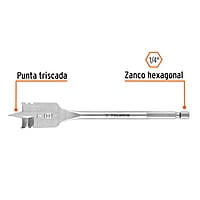 Broca plana de manita, 7/8' , Truper - BPT-7/8 / 11381 Broca plana de manita, 7/8' , Truper - BPT-7/8 / 11381