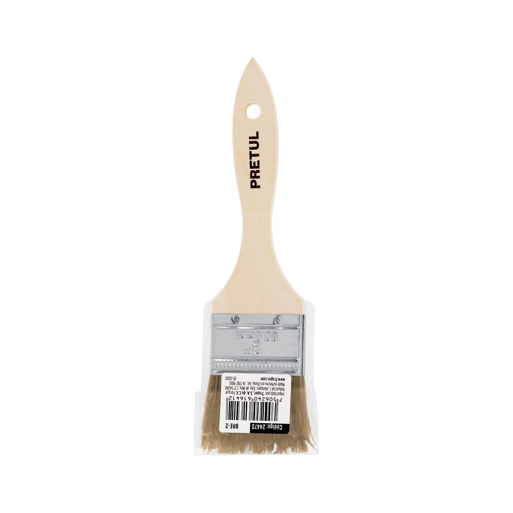 Brocha uso general, mango de madera, 2', Pretul - BRE-2 / 24473