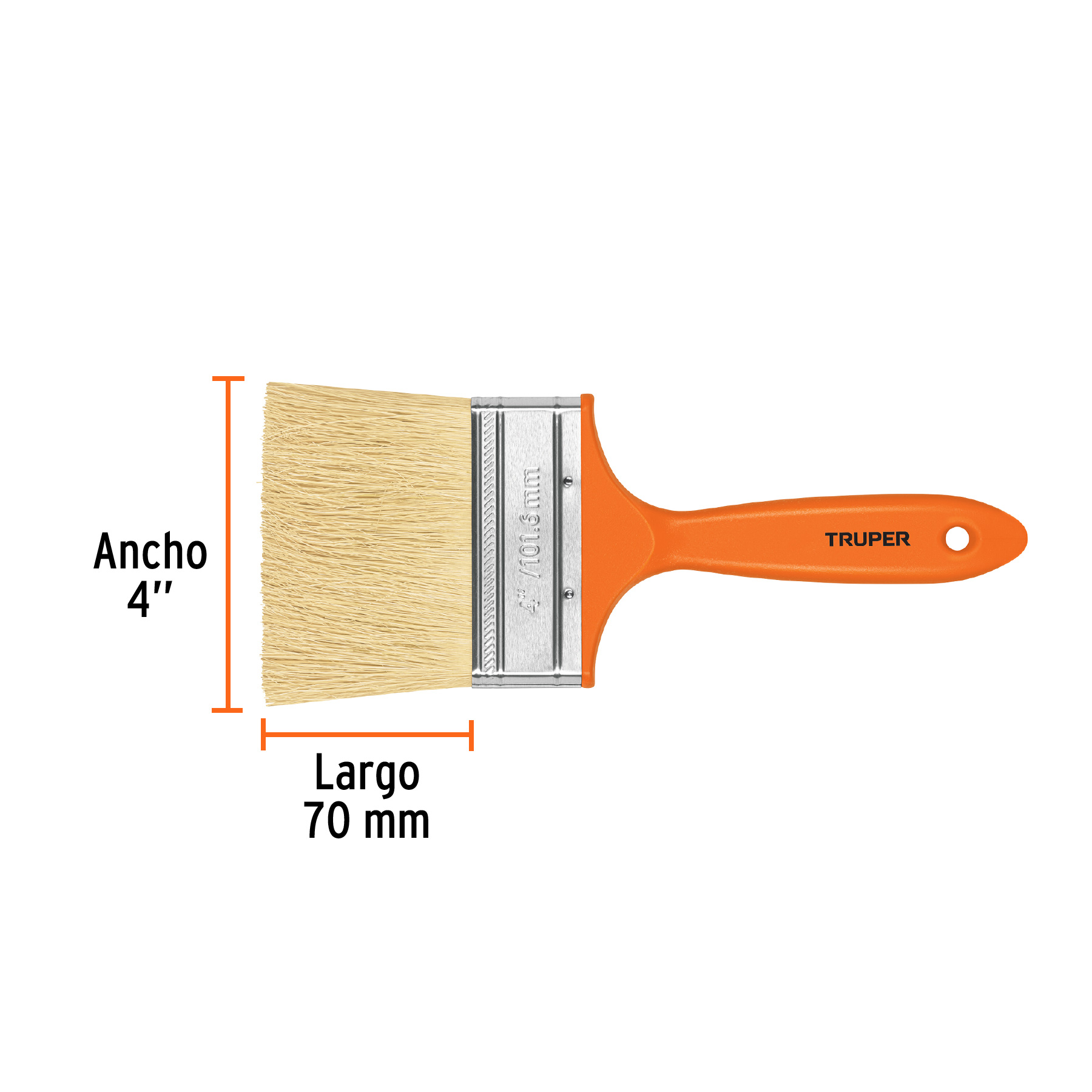 Brocha para encalar e impermeabilizar, mango de plástico, 4' - BREN-4 / 14492 Brocha para encalar e impermeabilizar, mango de plástico, 4' - BREN-4 / 14492