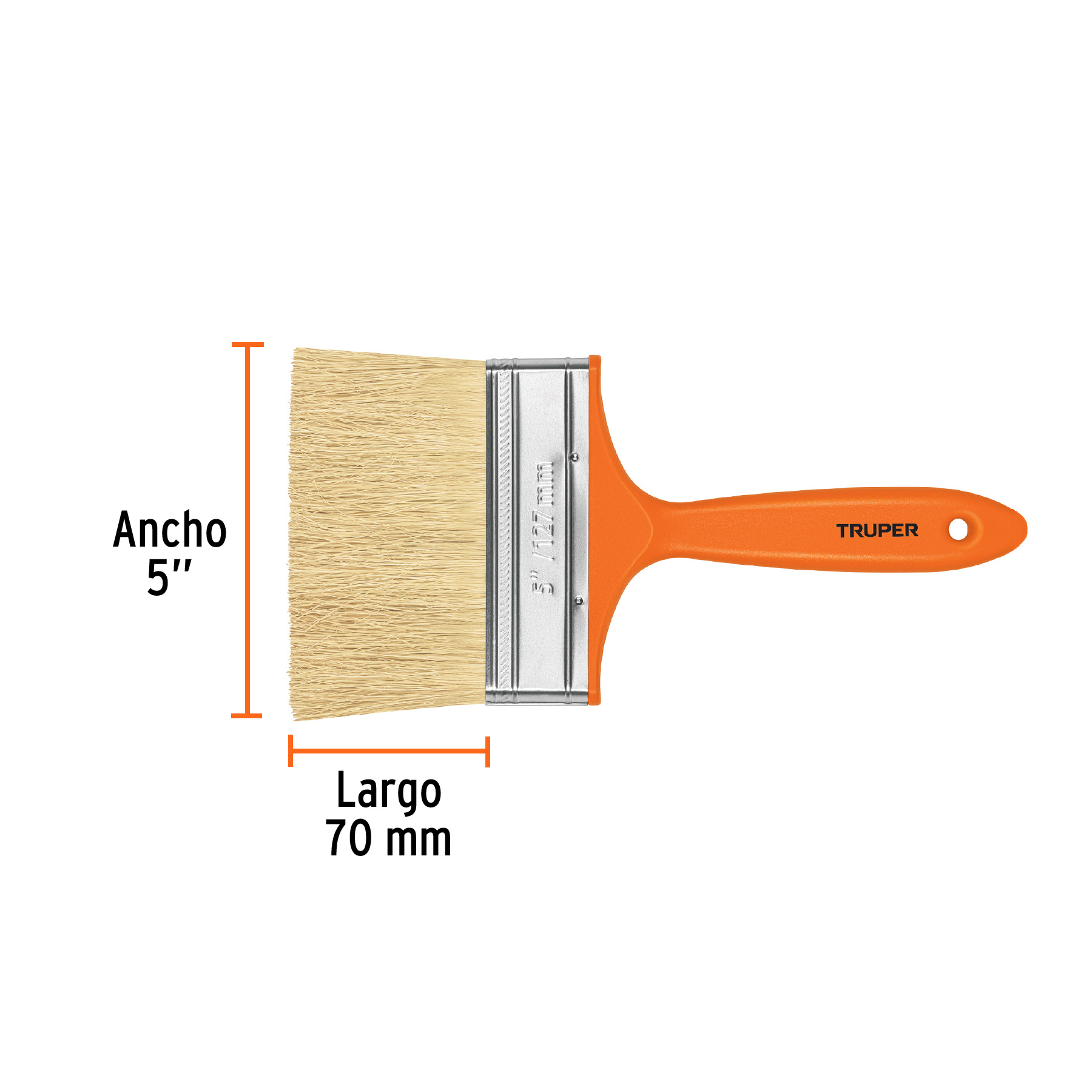 Brocha para encalar e impermeabilizar, mango de plástico, 5' - BREN-5 / 14493