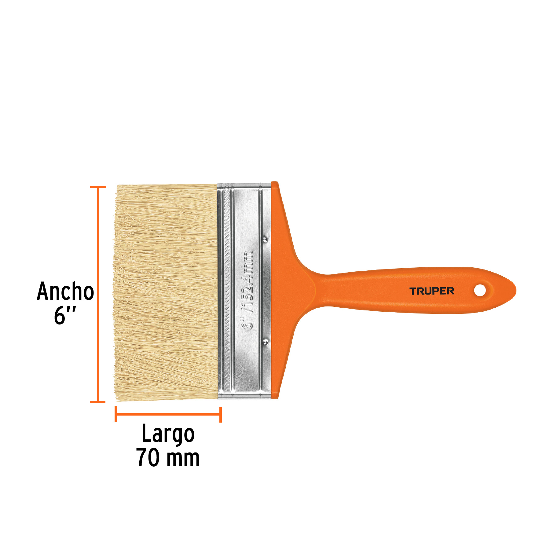 Brocha para encalar e impermeabilizar, mango de plástico, 6' - BREN-6 / 14494