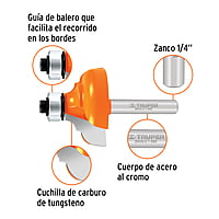 Broca para router, clásica, 1-3/8' con balero - BROU-C1-3/8X / 11482 Broca para router, clásica, 1-3/8' con balero - BROU-C1-3/8X / 11482