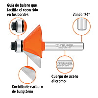 Broca para router, chaflán, 1-1/4' con balero - BROU-CH1-1/4X / 11468