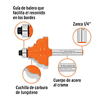 Broca para router, española, 1-1/4', con balero - BROU-ESP1-1/4X / 10676