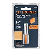 Broca para router, recta 2 filos, 1/4', mediana - BROU-R2-1/4M / 11452