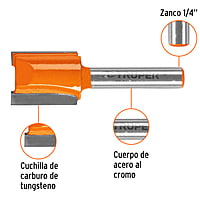 Broca para router, recta 2 filos, 5/8' - BROU-R2-5/8 / 11457 Broca para router, recta 2 filos, 5/8' - BROU-R2-5/8 / 11457