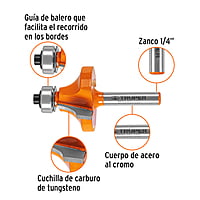 Broca para router, redondeado, 1-1/4' con balero - BROU-RD1-1/4X / 11470 Broca para router, redondeado, 1-1/4' con balero - BROU-RD1-1/4X / 11470