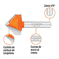 Broca para router, corte en 'V', 7/8' - BROU-V7/8 / 11467