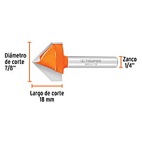 Broca para router, corte en 'V', 7/8' - BROU-V7/8 / 11467