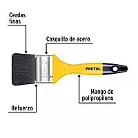Brocha uso general, mango de plástico, 2', Pretul - BRP-2 / 21526