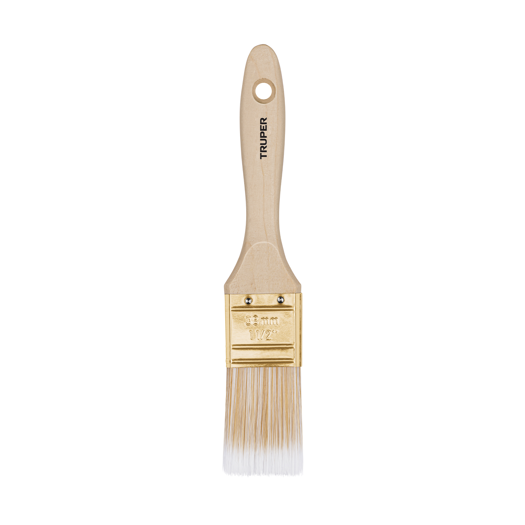 Brocha cerdas sintéticas,mango de madera, corte recto, 1-1/2 - BRT-1-1/2S / 13343