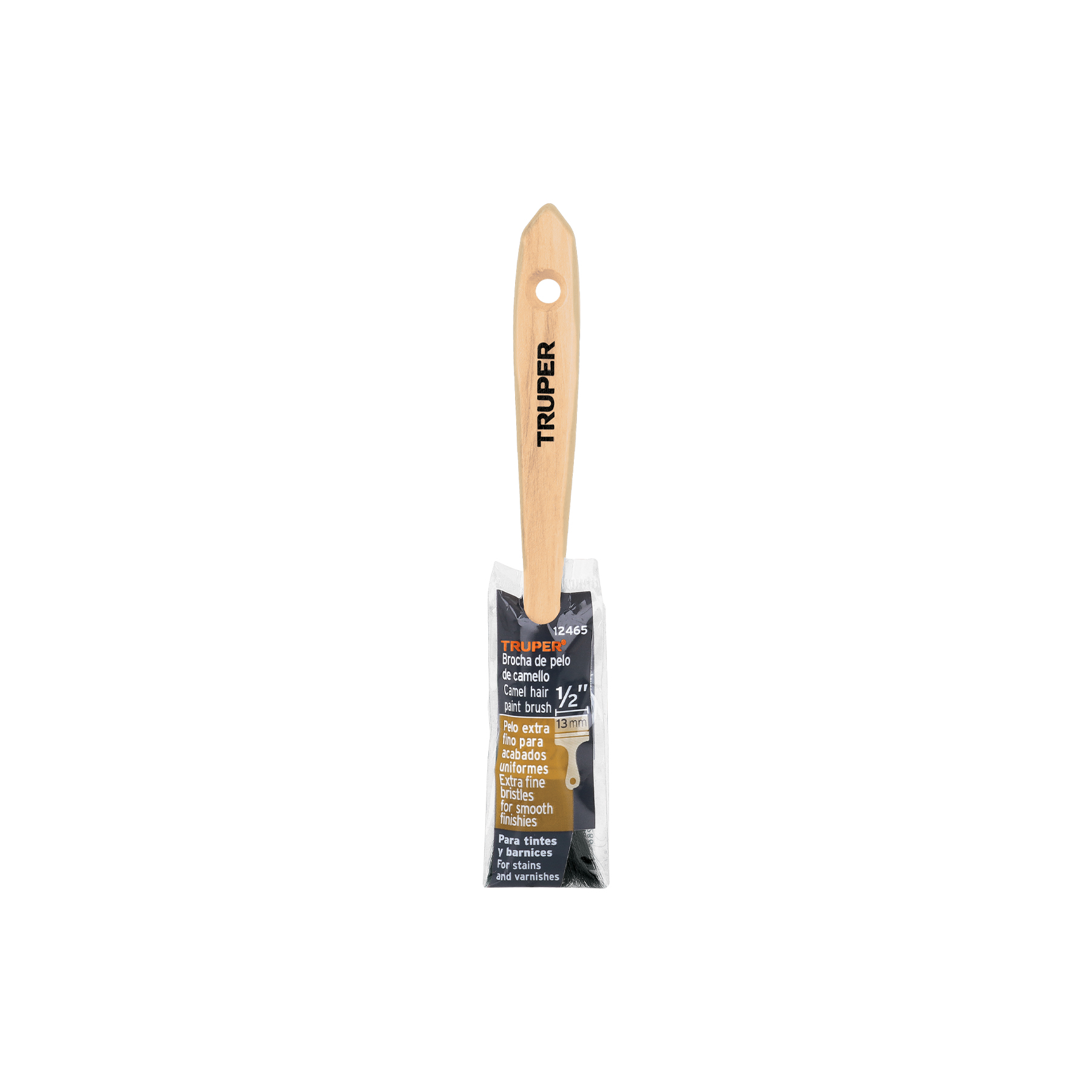 Brocha pelo de camello, mango de madera, 1/2' - BRT-1/2C / 12465 Brocha pelo de camello, mango de madera, 1/2' - BRT-1/2C / 12465