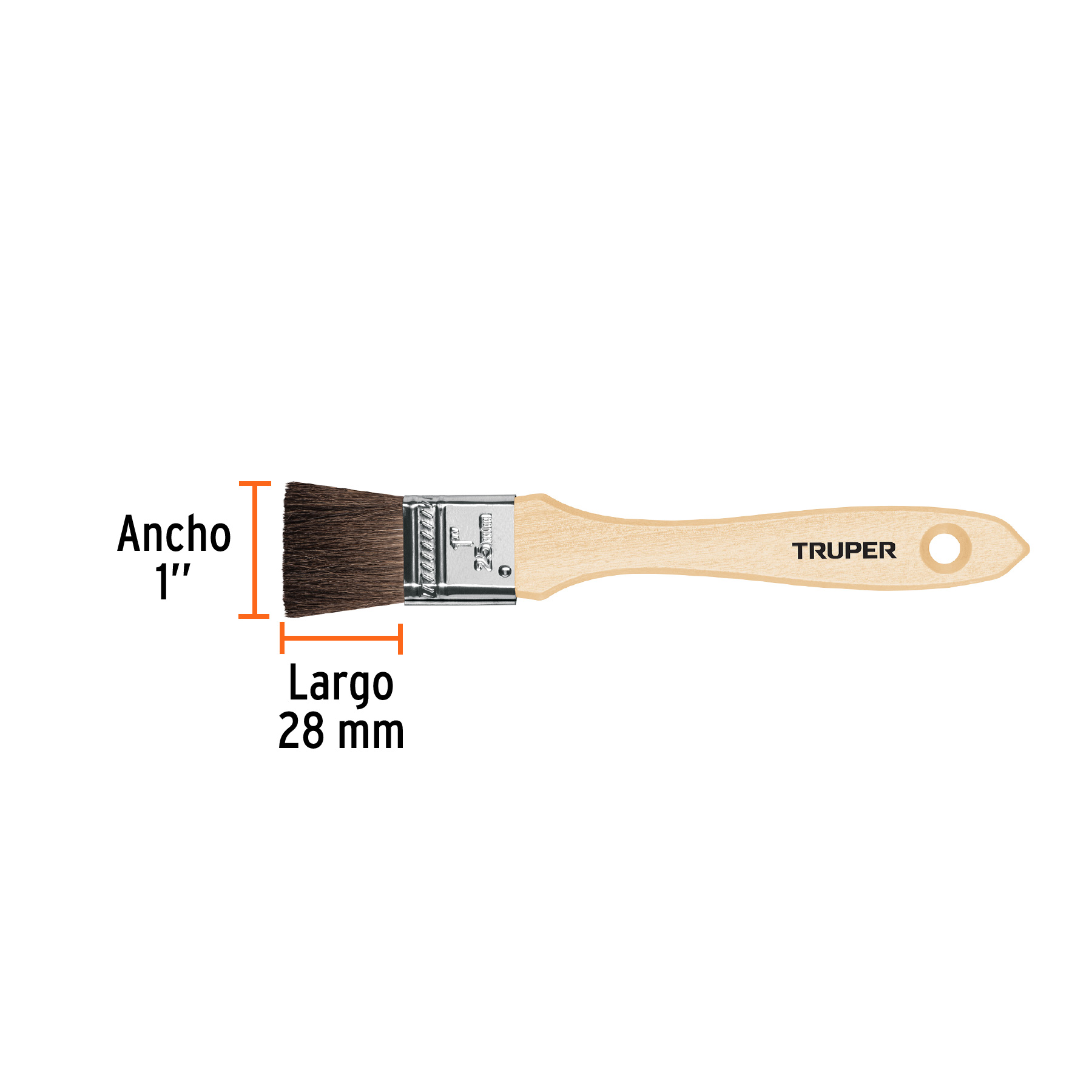 Brocha pelo de camello, mango de madera, 1' - BRT-1C / 12466 Brocha pelo de camello, mango de madera, 1' - BRT-1C / 12466