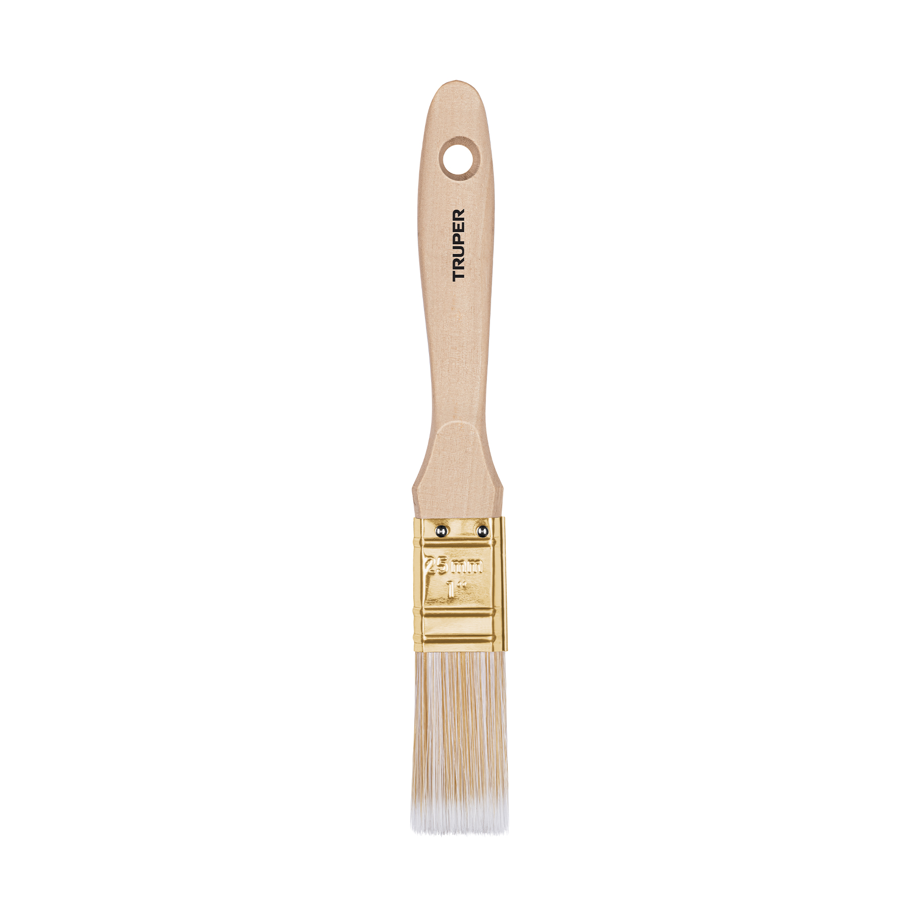 Brocha cerdas sintéticas,mango de madera, corte recto, 1' - BRT-1S / 13342