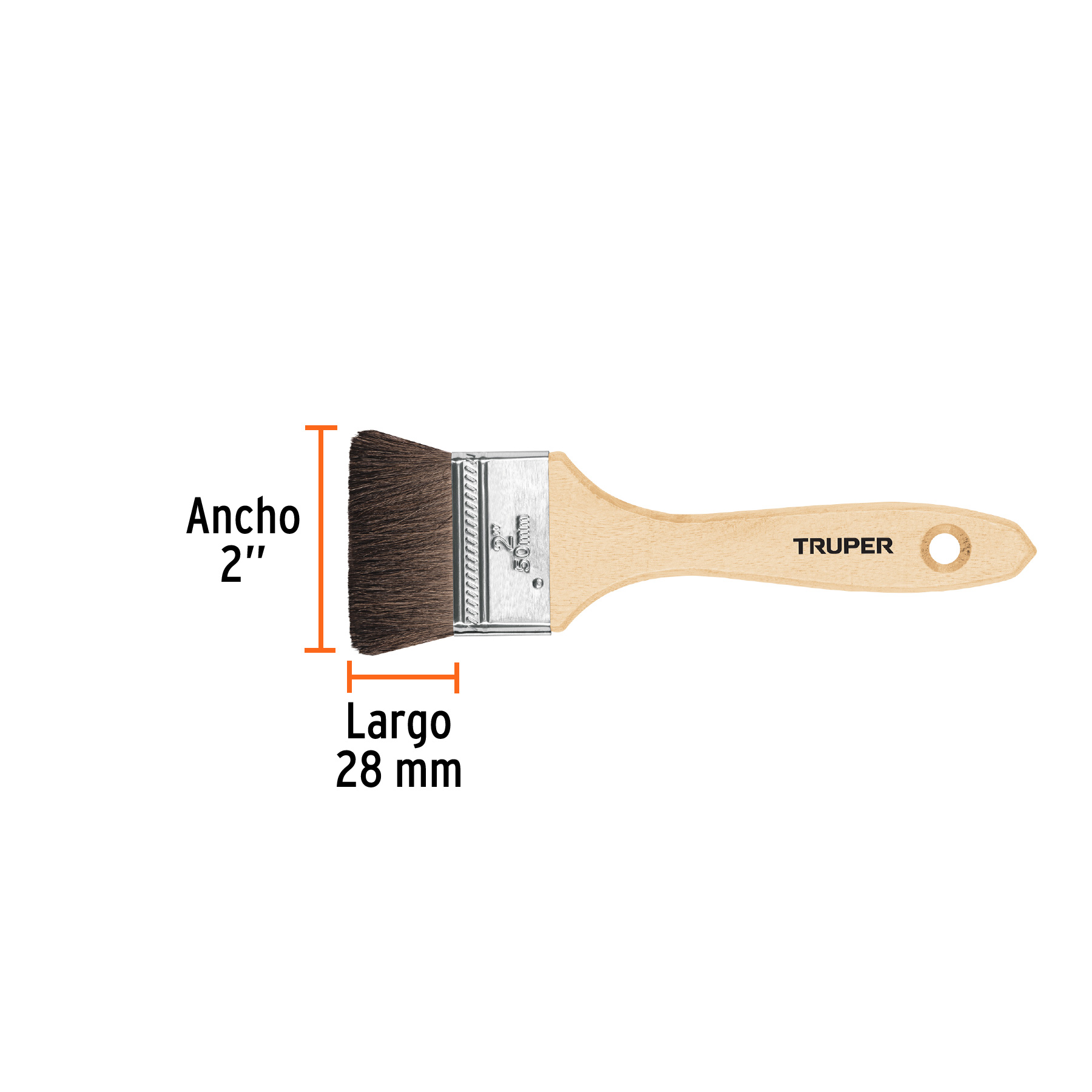 Brocha pelo de camello, mango de madera, 2' - BRT-2C / 12468 Brocha pelo de camello, mango de madera, 2' - BRT-2C / 12468