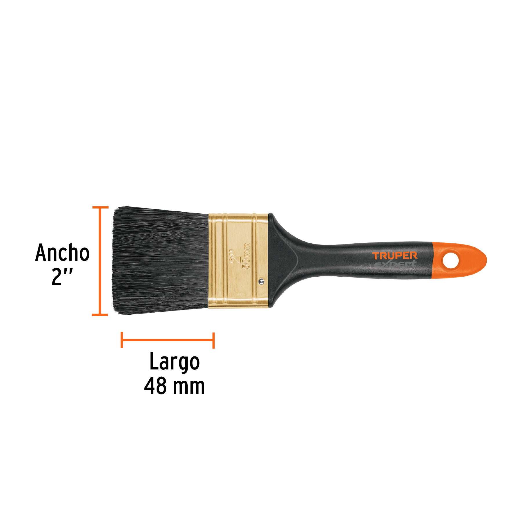 Brocha profesional, mango de plástico, 2', Truper Expert - BRT-2X / 17862