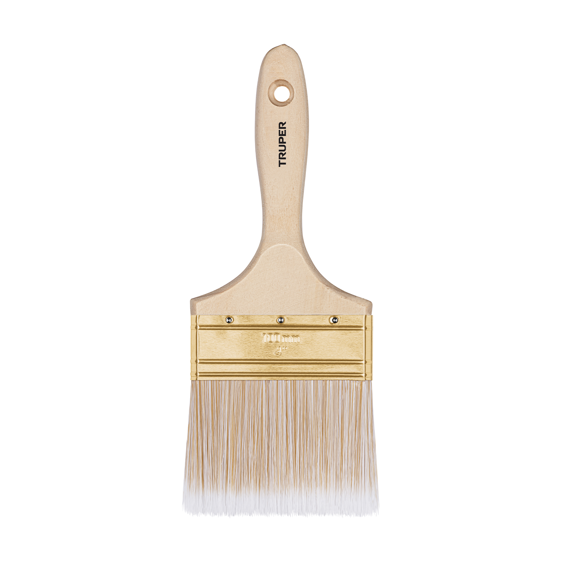 Brocha cerdas sintéticas,mango de madera, corte recto, 4' - BRT-4S / 13347 Brocha cerdas sintéticas,mango de madera, corte recto, 4' - BRT-4S / 13347