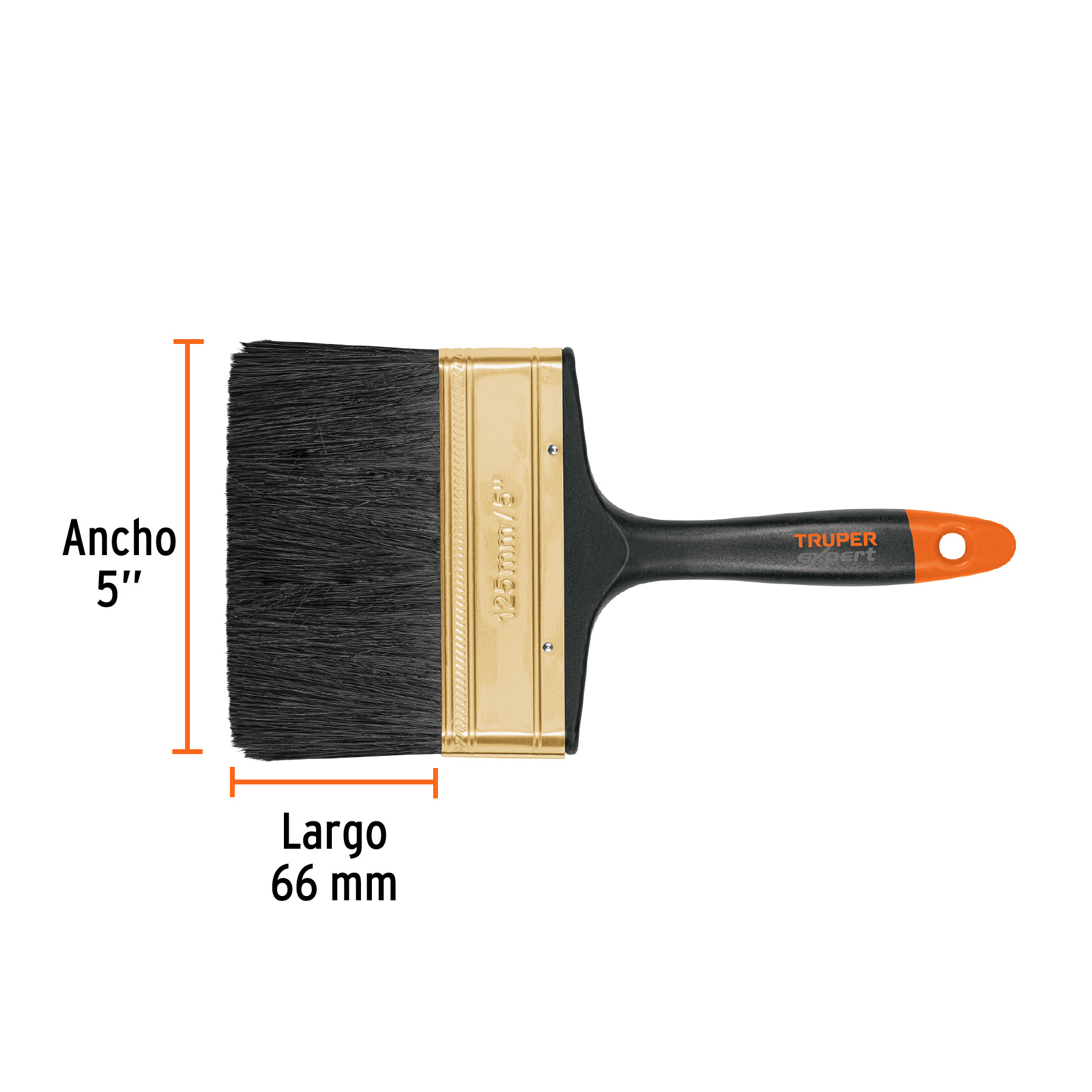 Brocha profesional, mango de plástico, 5', Truper Expert - BRT-5X / 17866