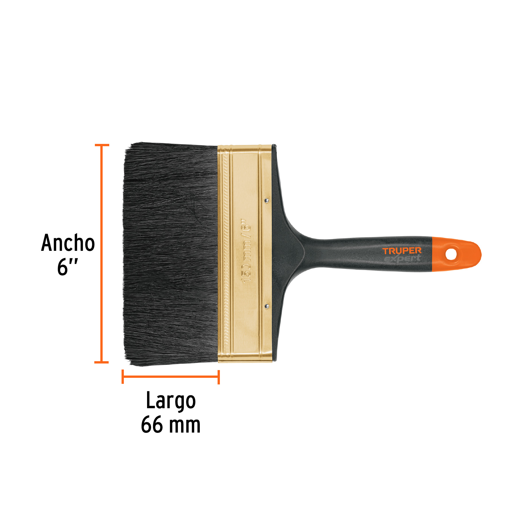 Brocha profesional, mango de plástico, 6', Truper Expert - BRT-6X / 17867