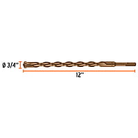 Broca SDS Plus 3/4 x 12' - BS-3/4X12 / 11287 Broca SDS Plus 3/4 x 12' - BS-3/4X12 / 11287