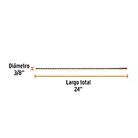 Broca SDS Plus 3/8 x 24', Truper, 101146 - BS-3/8X24