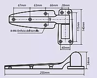 Bisagra a Paño Reversible Modelo YL-1230-4 - BSCARE006