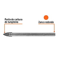 Broca para vidrio y azulejo, 3/16' - BVI-3/16 / 11701 Broca para vidrio y azulejo, 3/16' - BVI-3/16 / 11701