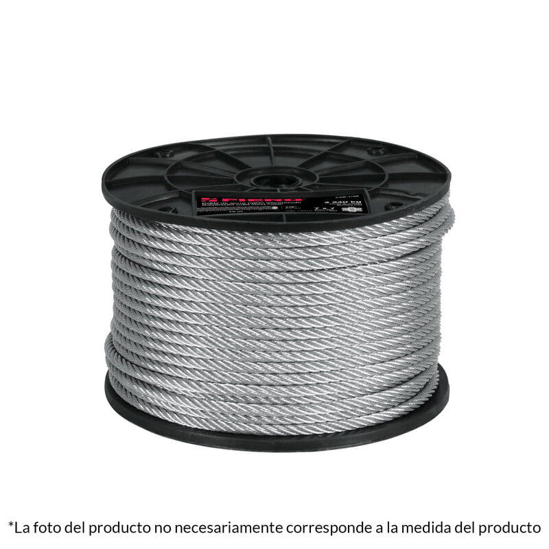 Metro de cable rígido 1/16' de acero 7x7 hilos, 300 m - CAB-1/16R3 / 48795