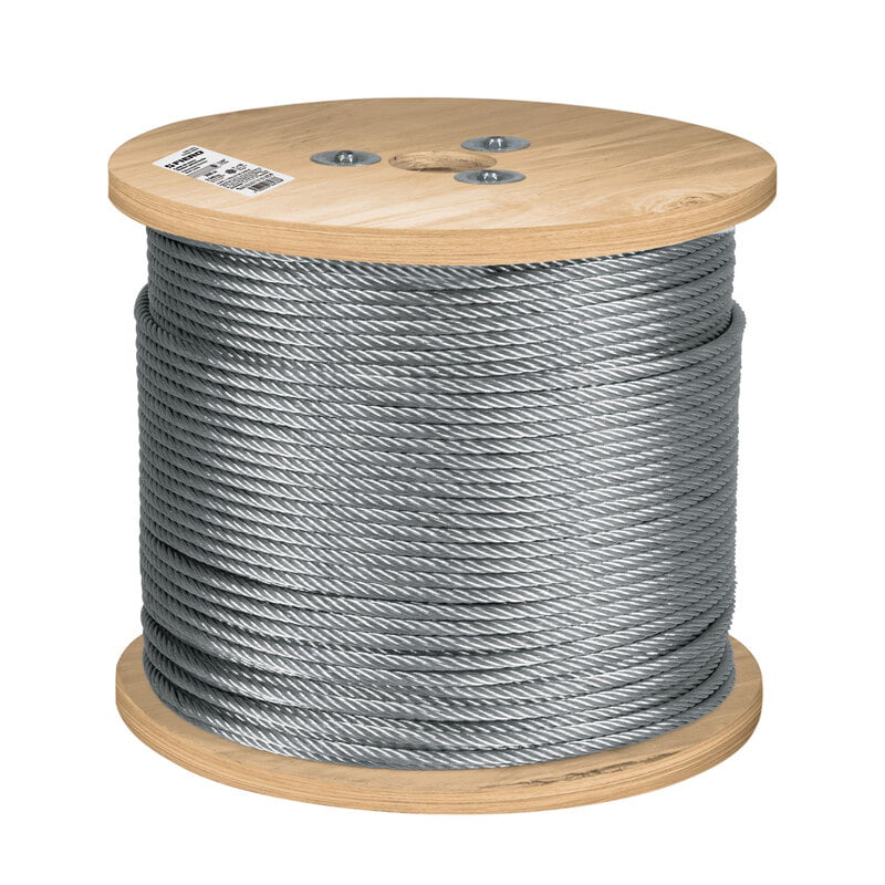 Metro de cable flexible 1/4' de acero 7x19 hilos, 300 m - CAB-1/4F3 / 48803 Metro de cable flexible 1/4' de acero 7x19 hilos, 300 m - CAB-1/4F3 / 48803