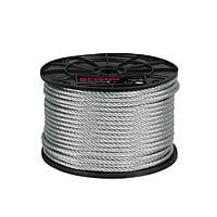 Metro de cable rígido 1/4' de acero 7x7 hilos, 75 m - CAB-1/4R / 44207 Metro de cable rígido 1/4' de acero 7x7 hilos, 75 m - CAB-1/4R / 44207