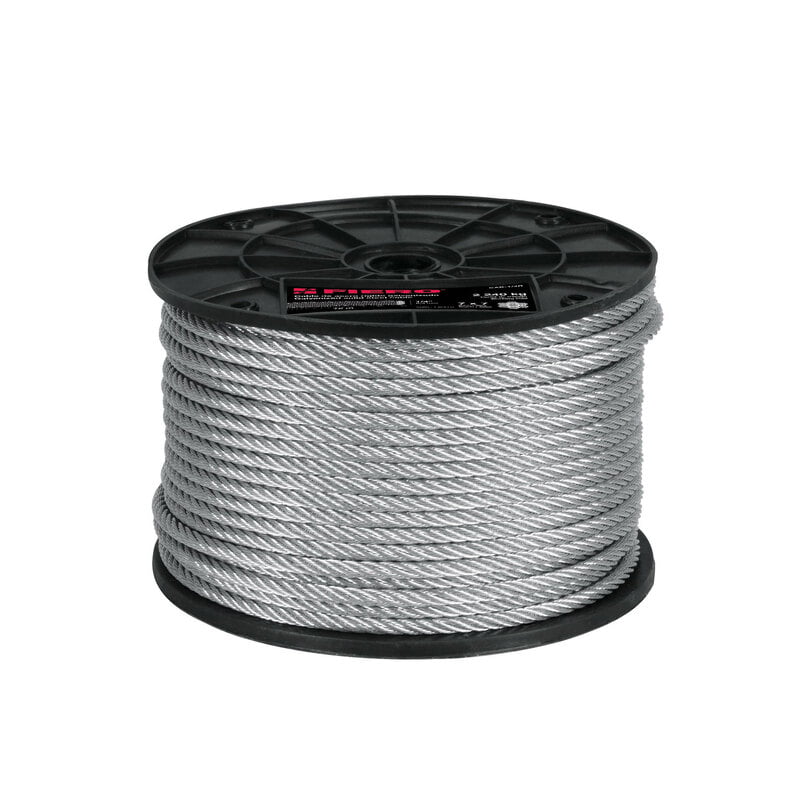 Metro de cable rígido 1/4' de acero 7x7 hilos, 75 m - CAB-1/4R / 44207 Metro de cable rígido 1/4' de acero 7x7 hilos, 75 m - CAB-1/4R / 44207